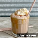 Side view Salted Caramel Mocha Smoothie