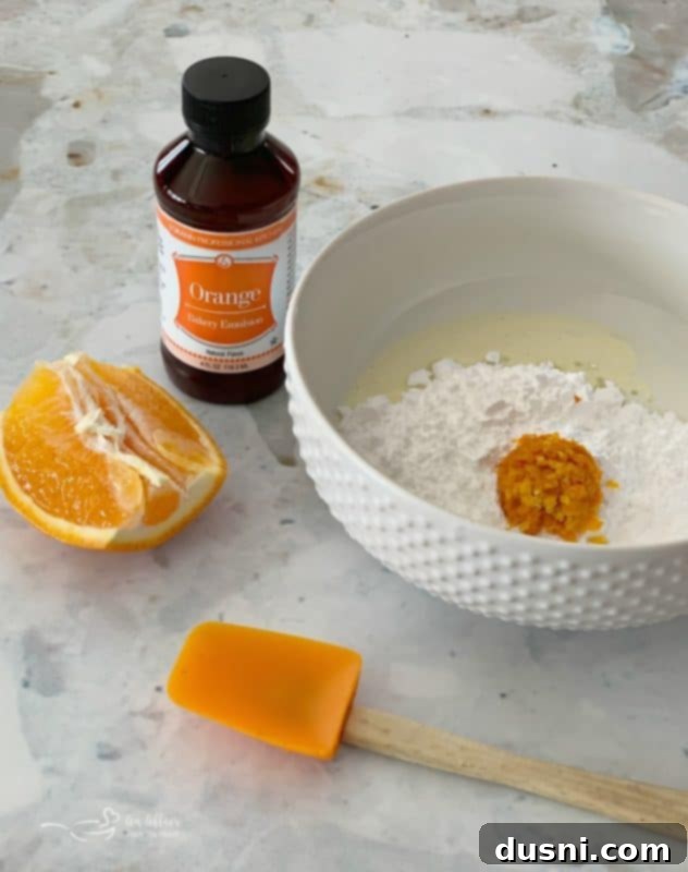 Velvet Orange Dream Cookies 5 Cookie dough being prepared for Orange Meltaway Cookies