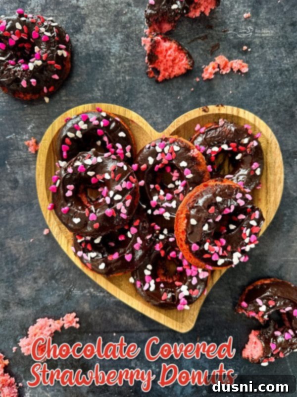 Decadent Baked Chocolate Covered Strawberry Donuts 19 Baked Chocolate Covered Strawberry Donuts