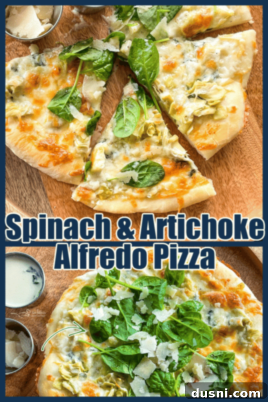 Spinach Artichoke Alfredo Pizza - An Affair from the Heart Logo