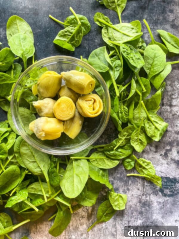 Spinach & Artichoke Hearts