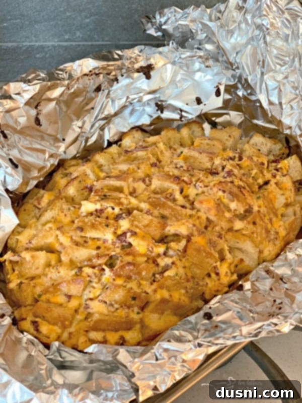 Dorothy's Cheesy Bacon Pull Apart Bread