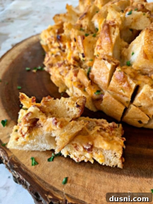 Dorothy's Cheesy Bacon Pull-Apart Bread