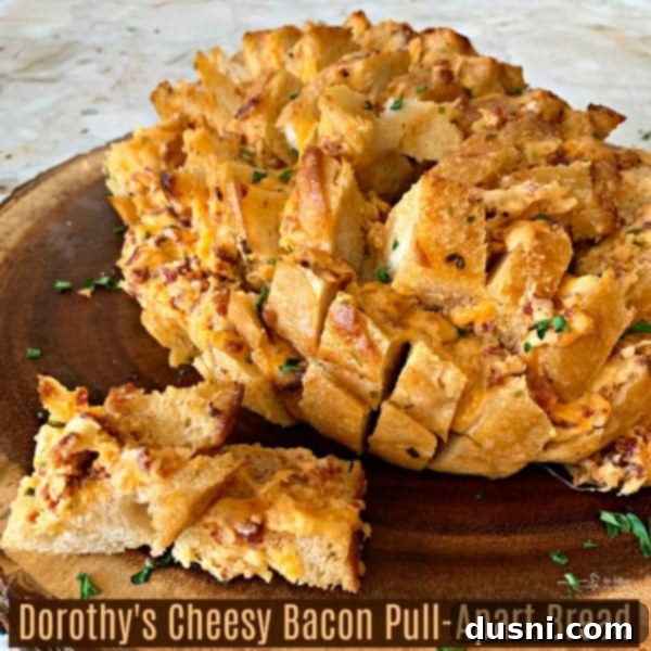 Dorothy's Cheesy Bacon Pull-Apart Bread