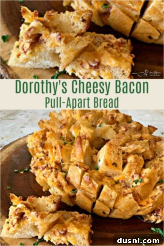 Dorothy's Cheesy Bacon Pull-Apart Bread