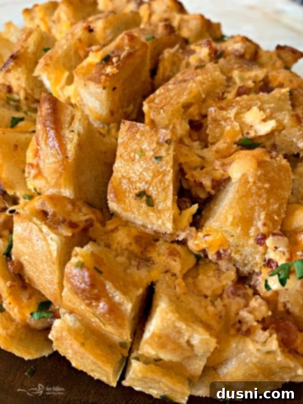 Dorothy's Cheesy Bacon Pull Apart Bread