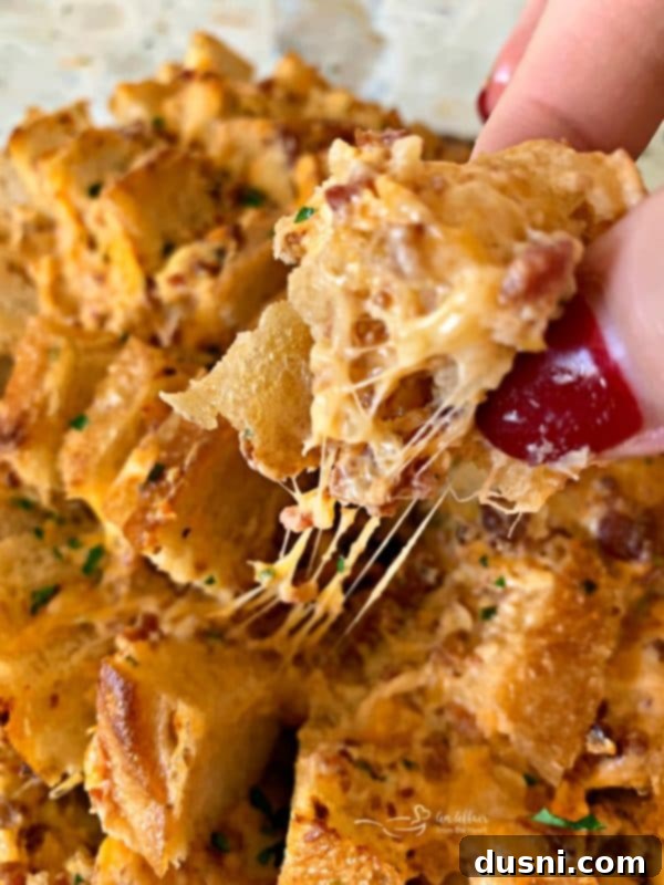 Dorothy's Cheesy Bacon Pull Apart Bread