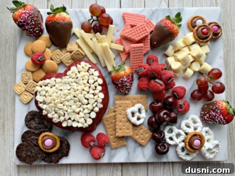 Valentine Dessert Cheese Board 