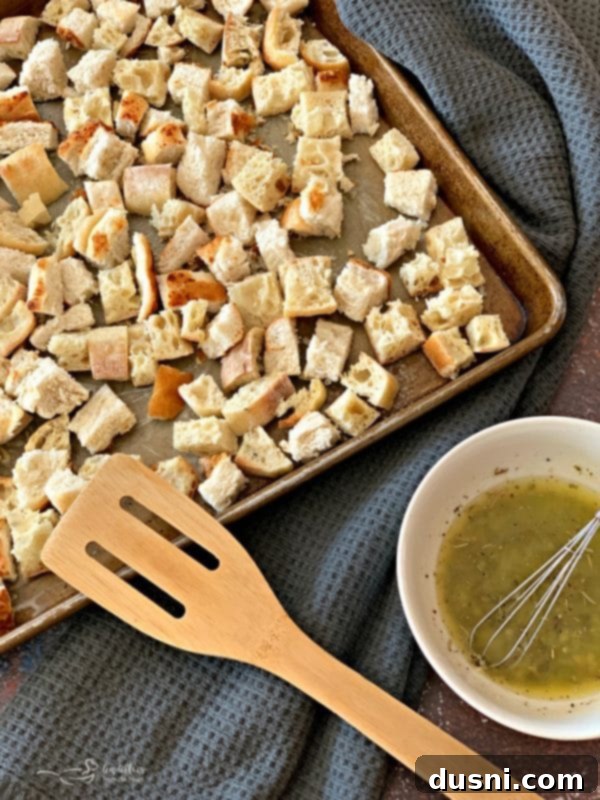Make Homemade Croutons from leftover bread