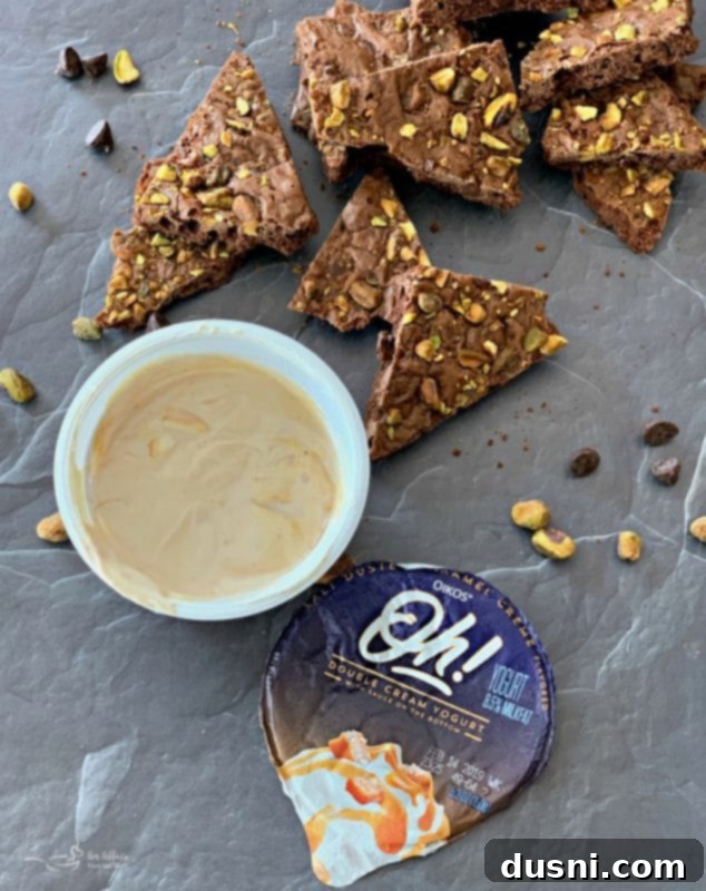 Easy Brownie Bark with Pistachios