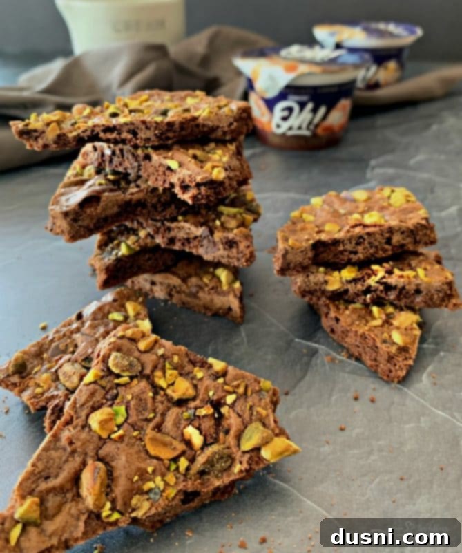 Easy Brownie Bark with Pistachios