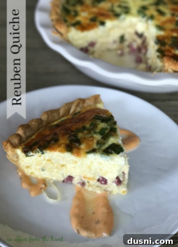 Reuben Quiche, a savory breakfast or brunch dish