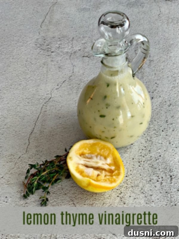 Bright Greens with Zesty Lemon Thyme Vinaigrette 8 Lemon Thyme Vinaigrette