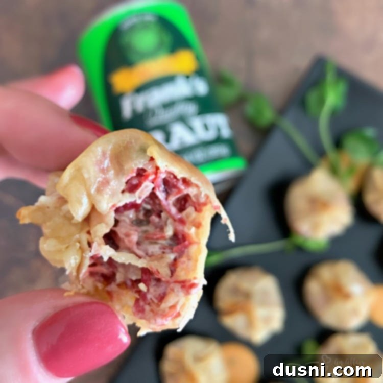Overhead shot of many Reuben Wonton Purses arranged neatly on a serving platter
