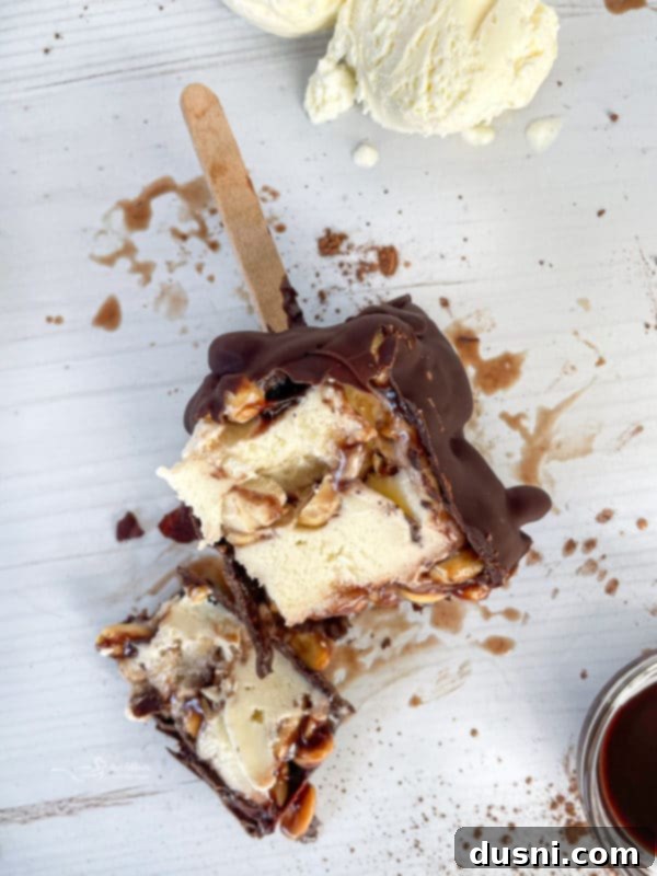 Top view of Homemade Buster Bars with delicious layers visible