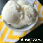 The Ultimate Homemade Disney Dole Whip 2 Disney's Pineapple Dole Whip in a white bowl with a spoon