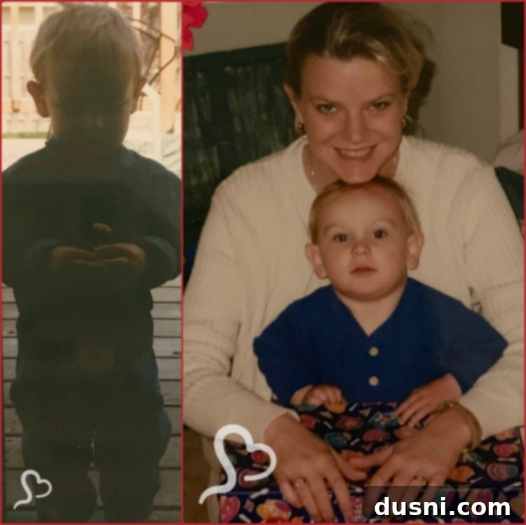 Young boy holding a dandelion