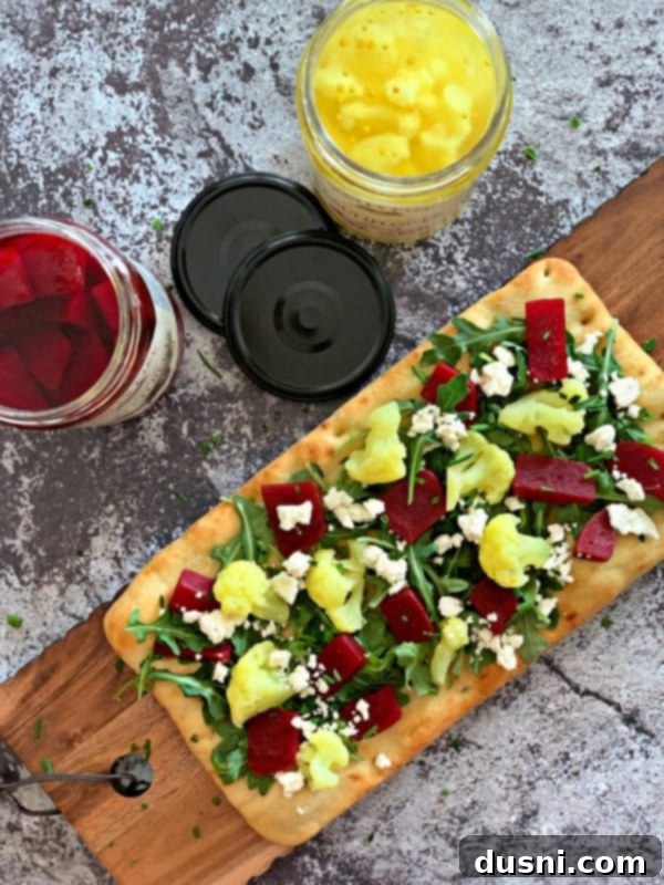 Flatbread with Pickled Veggies