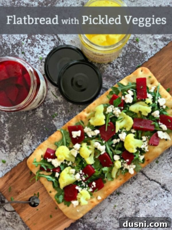 Flatbread with Pickled Veggies