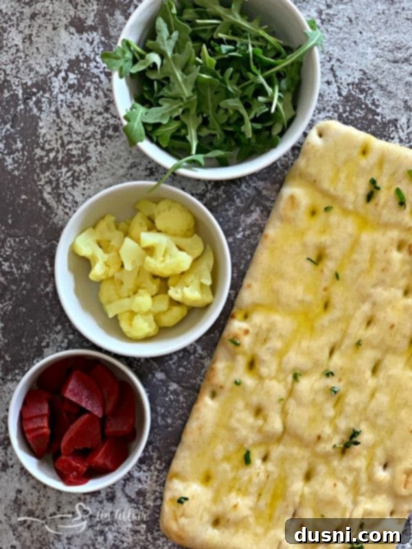 Flatbread with Pickled Veggies