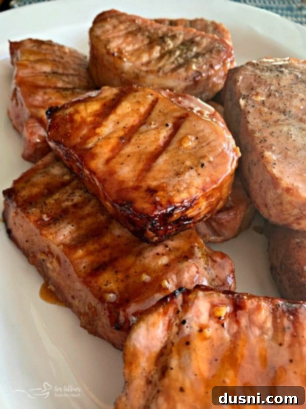 Dorothy's Signature BBQ Pork Chops 3 Dorothy's BBQ Pork Chops close up