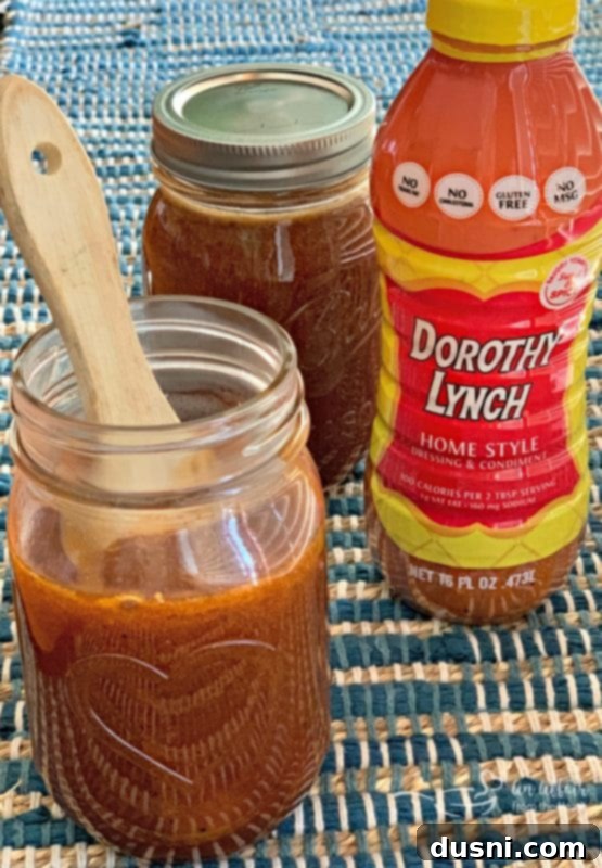 Dorothy's Signature BBQ Pork Chops 6 Dorothy Lynch BBQ sauce and bottle of dressing