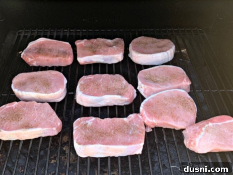 Dorothy's Signature BBQ Pork Chops 7 Dorothy's BBQ Pork Chops first shot on the grill