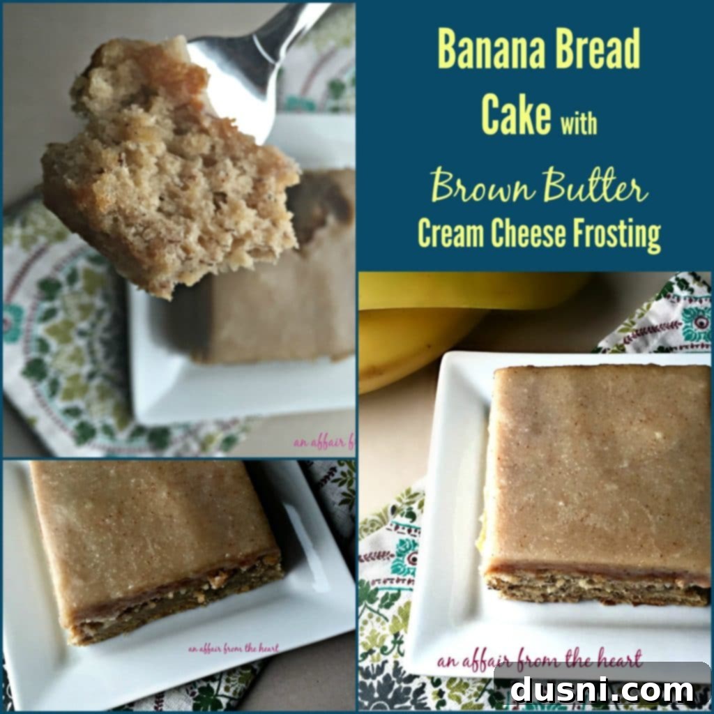 Close-up of Banana Bread Cake with Frosting