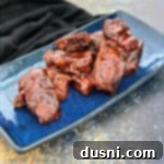 Instant Pot Dr. Pepper BBQ Pork Ribs plated