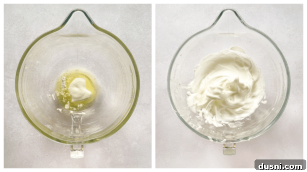 A close-up shot of the chocolate custard filling in the pie crust before the meringue is added.