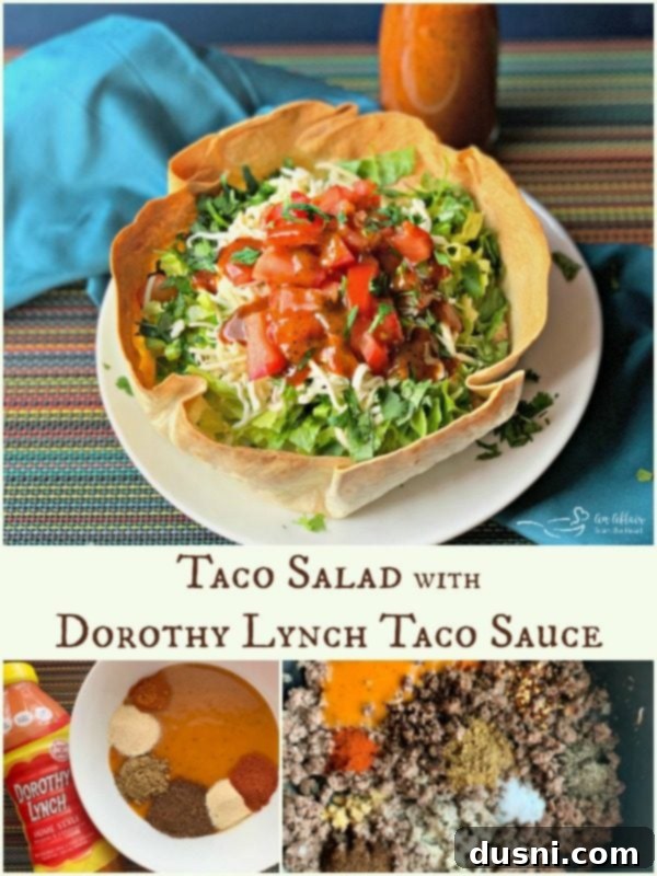 Taco Salad with Dorothy Lynch Taco Sauce - An Affair from the Heart food blog