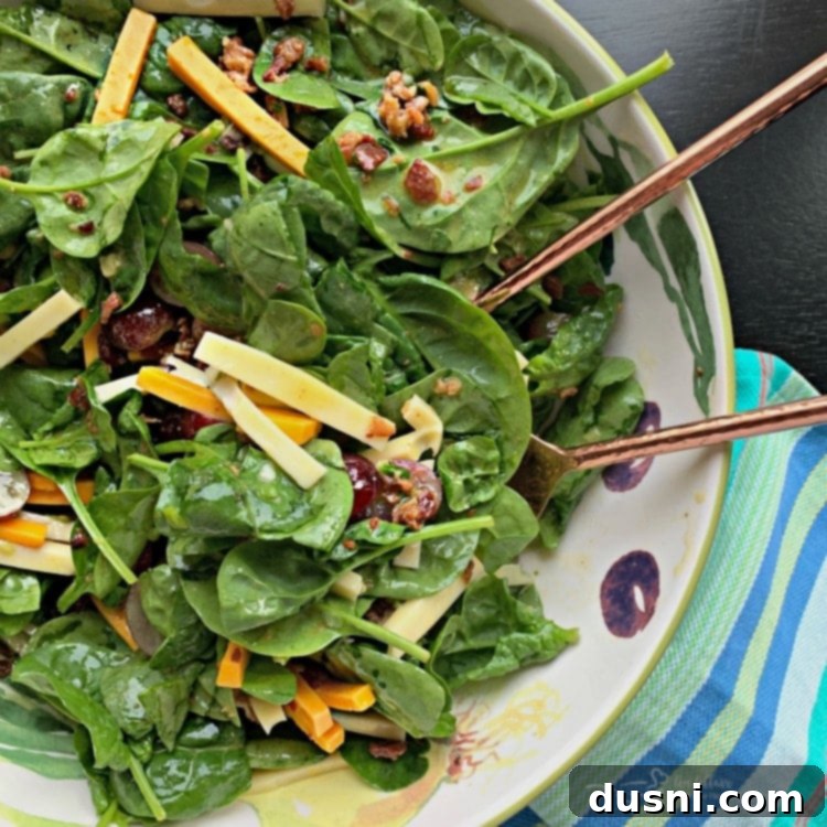 Silverglade Spinach Salad tossed with dressing