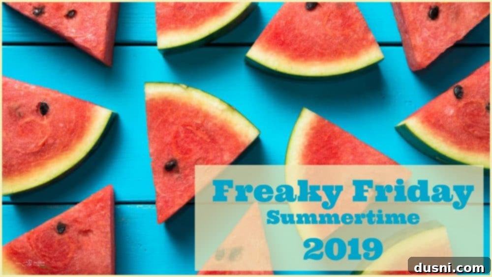 Freaky Friday Summertime 2019 banner for food bloggers blog hop