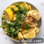 Chicken Divan white bowl with lemons