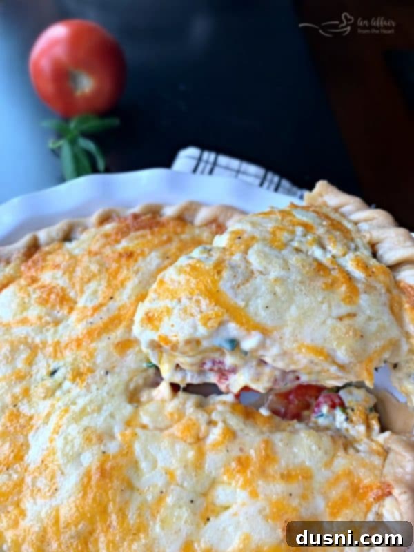 Slice of Southern Tomato Pie