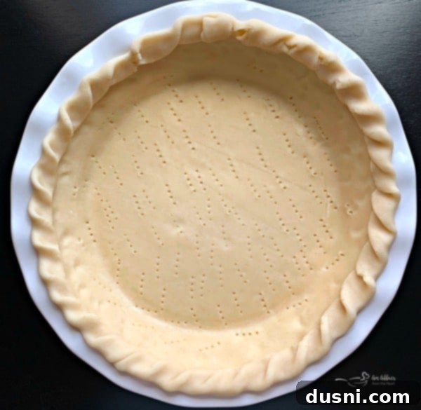 Pie crust being prepared