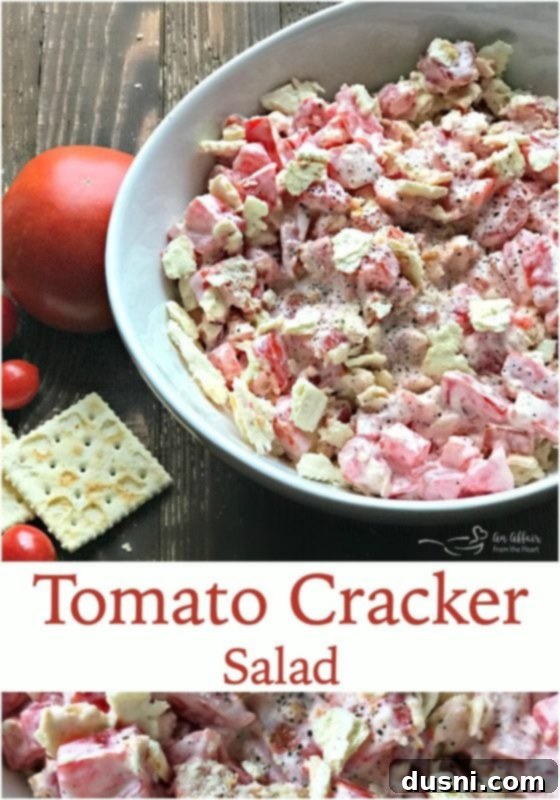 Tomato Cracker Salad - A beloved Southern recipe from An Affair from the Heart.