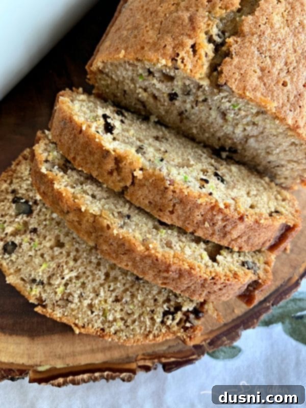 Heirloom Zucchini Loaf 12 Grandma's Zucchini Bread - Close Up Detail