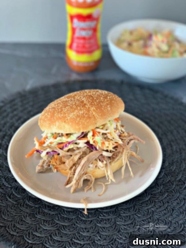 Slow Cooker Pulled Pork with Dorothy Lynch Coleslaw 2 Crock Pot Pulled Pork with Dorothy Lynch Cole Slaw
