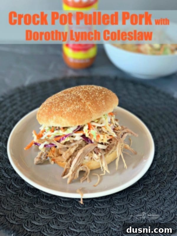 Slow Cooker Pulled Pork with Dorothy Lynch Coleslaw 19 Crock Pot Pulled Pork with Dorothy Lynch Coleslaw