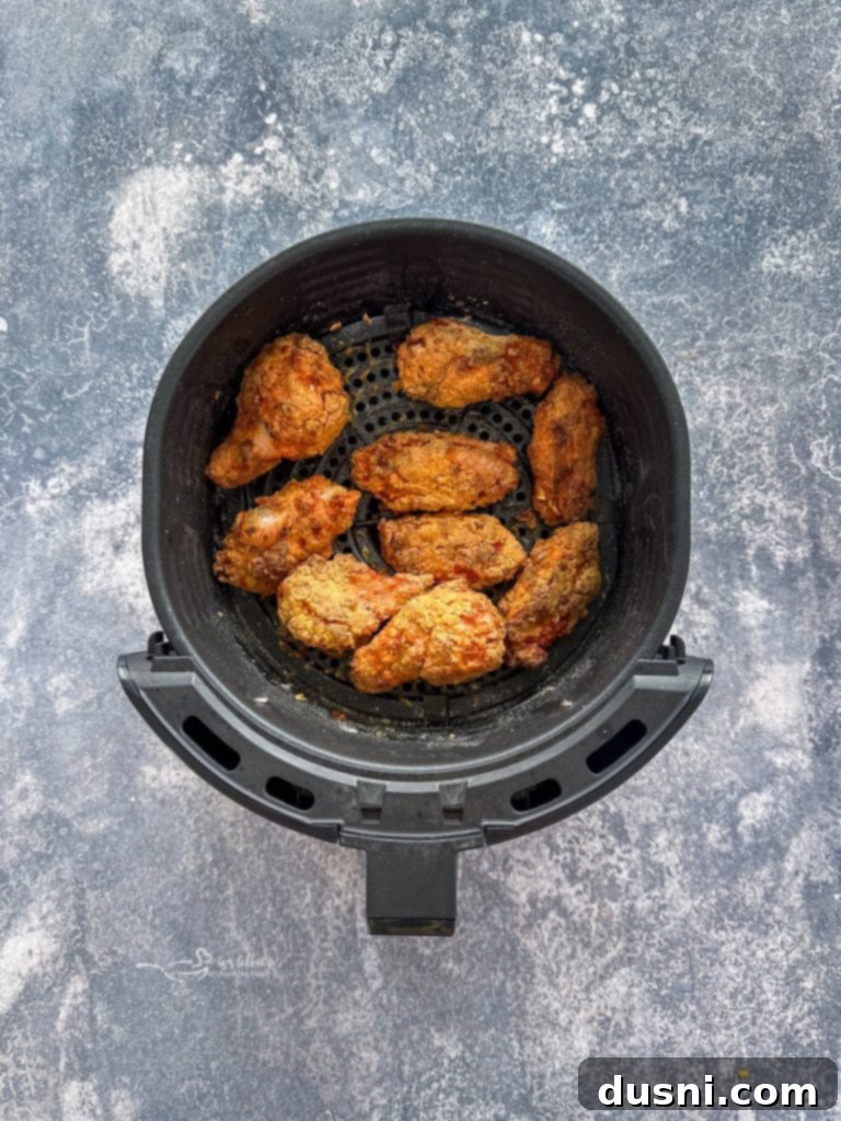 Air Fryer Copycat Hooters Wings with dipping sauce