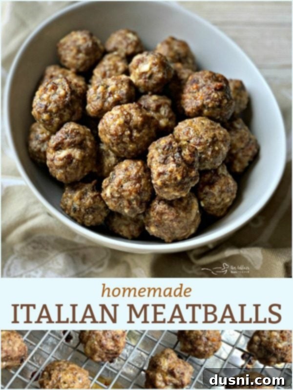 Close-up of Homemade Italian Style Meatballs on a serving dish
