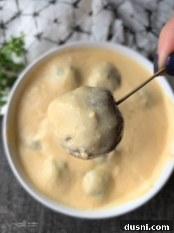 Beer Cheese Pasta Sauce with meatballs