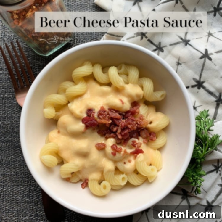 Beer Cheese Pasta Sauce - Copycat Spaghetti Works