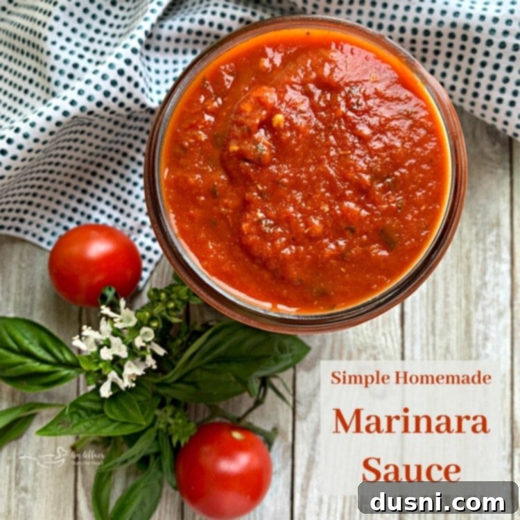 Simple Homemade Marinara Sauce