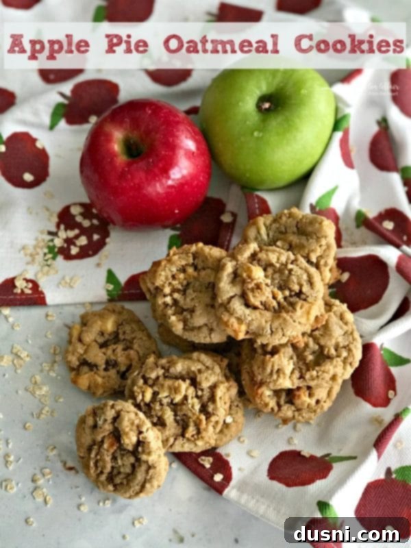 Apple Pie Oatmeal Cookies