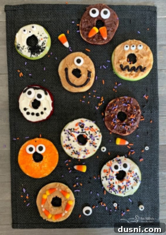 A group of Apple Donut Monsters