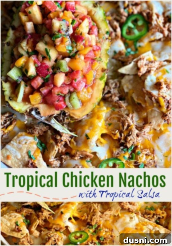 Tropical Chicken Nachos with Tropical Salsa