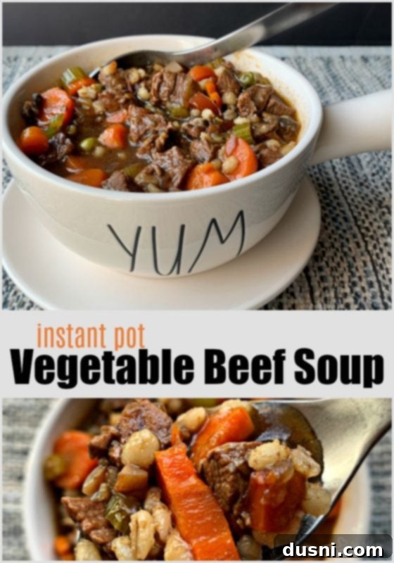 Hearty Instant Pot Beef and Vegetable Soup 5 Instant Pot Vegetable Beef Soup