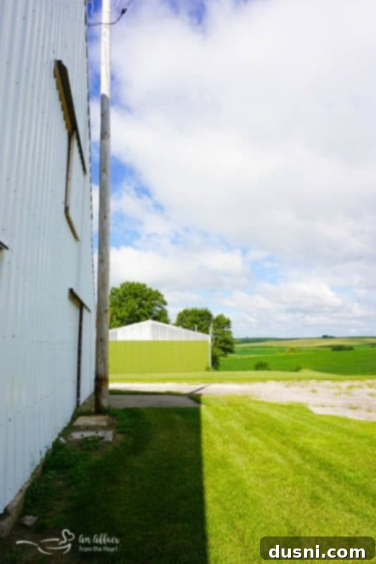 Old farm building in rural Iowa